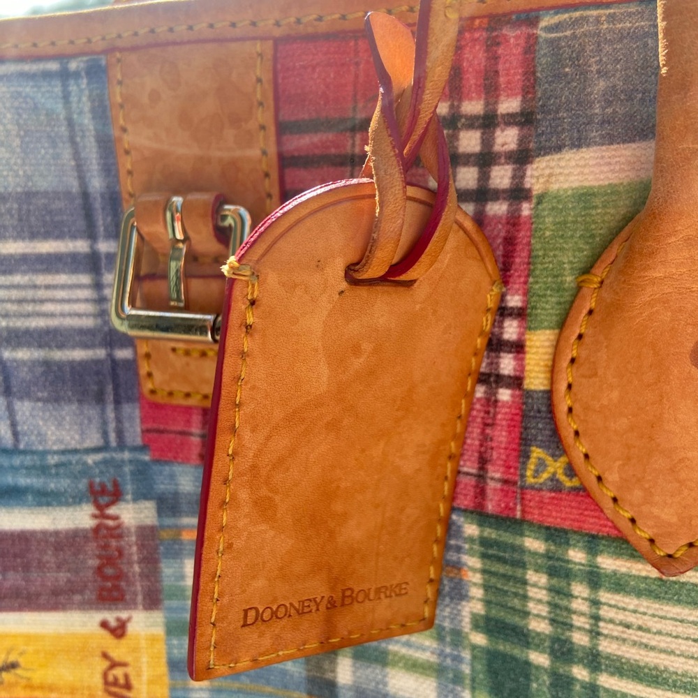 Dooney & Bourke Patchwork Plaid Multicolor Leathe… - image 5